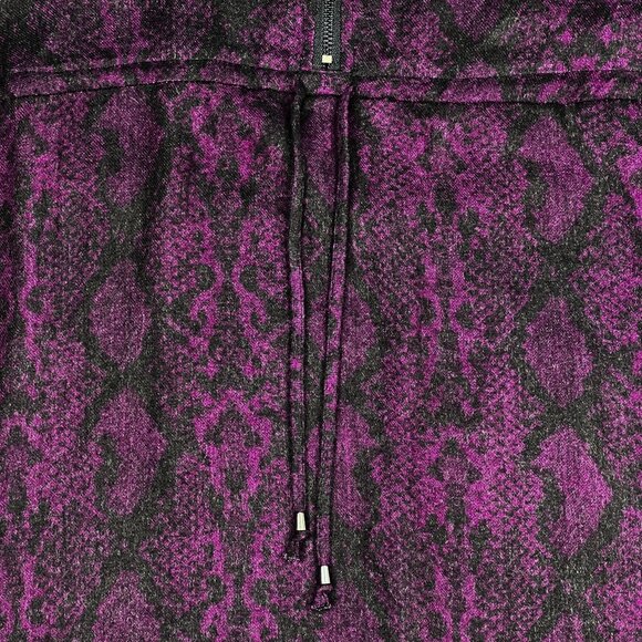 torrid Mini Brushed Rayon Purple Snake Print Drawstring Shirt Dress Size 1 - NWT - Picture 4 of 8